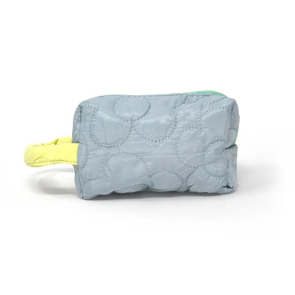 NWT Puffy Daisy Embroidered Y2K Blue Makeup Bag - Picture 1 of 7
